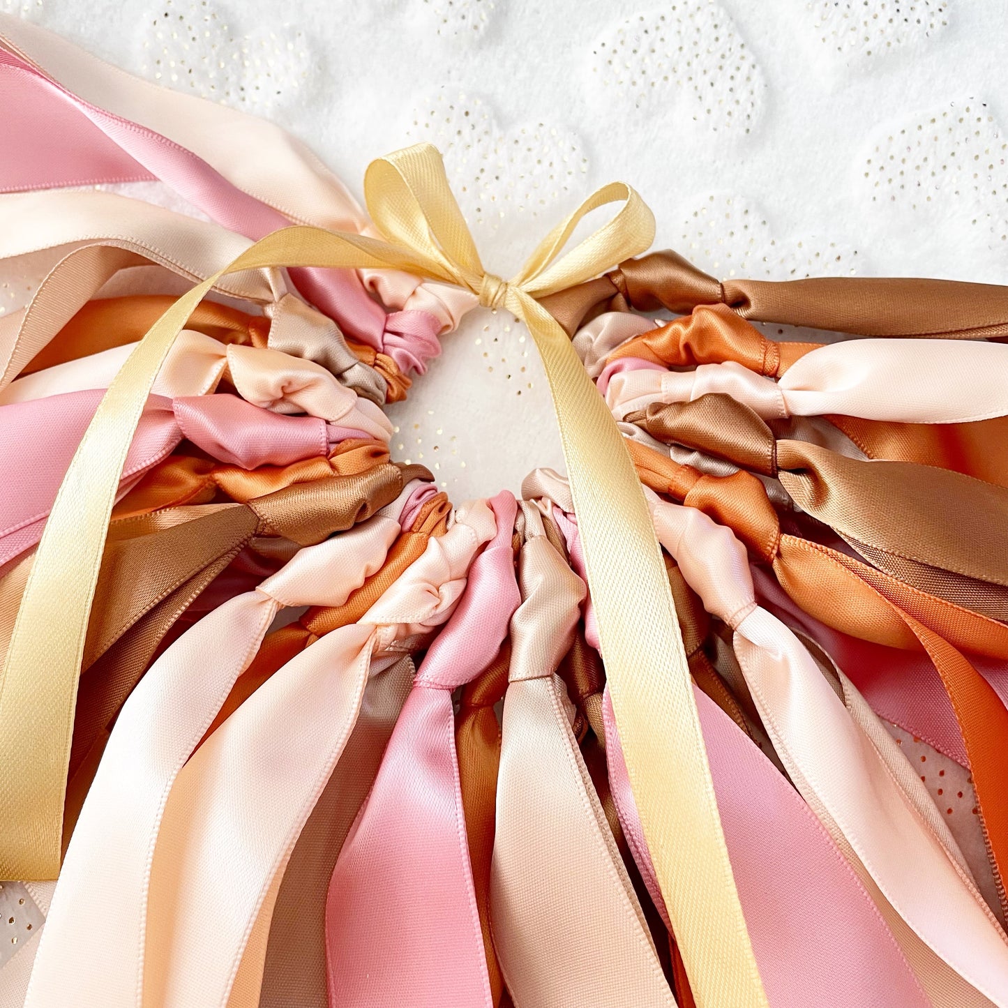 Ronde de rubans "Terracotta" Bouquet de Mariée