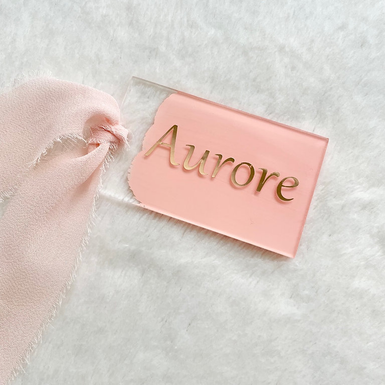 Marque place acrylique