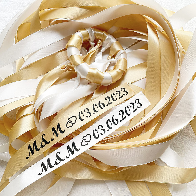 Ronde de rubans "Boucle d'or" Bouquet de Mariée