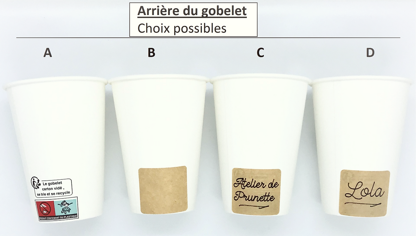 Gobelets Personnalisés en carton x10