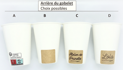 Gobelets Personnalisés en carton x10